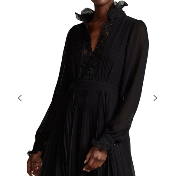 NWT Ralph Lauren pleated dress with lace trim size 14 - Picture 5 of 5